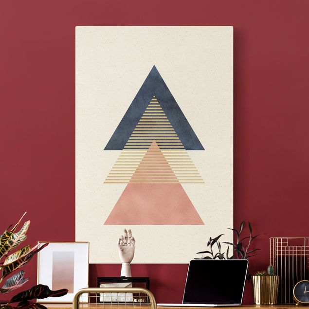 Natural canvas print - Three Triangles - Portrait format 2:3