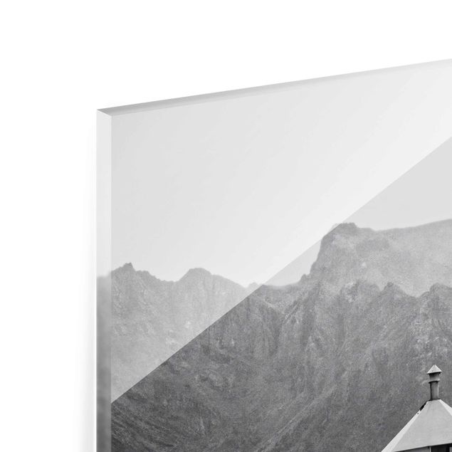 Glass print - Three Sheep On the Lofoten