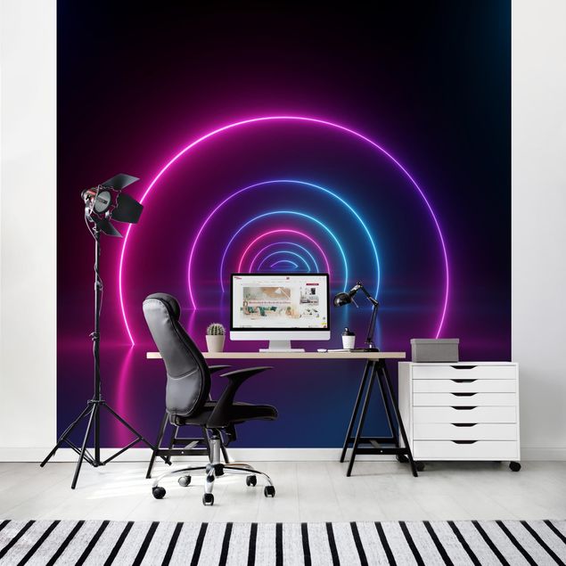 Wallpaper - Three-Dimensional Neon Arches