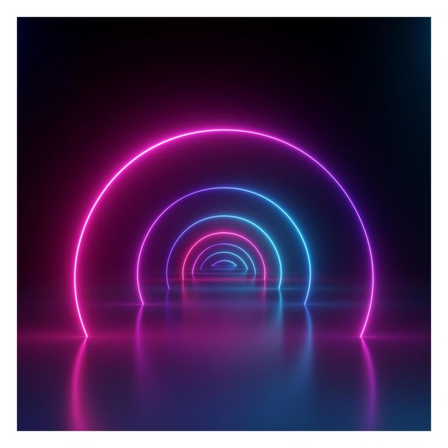 Wallpaper - Three-Dimensional Neon Arches