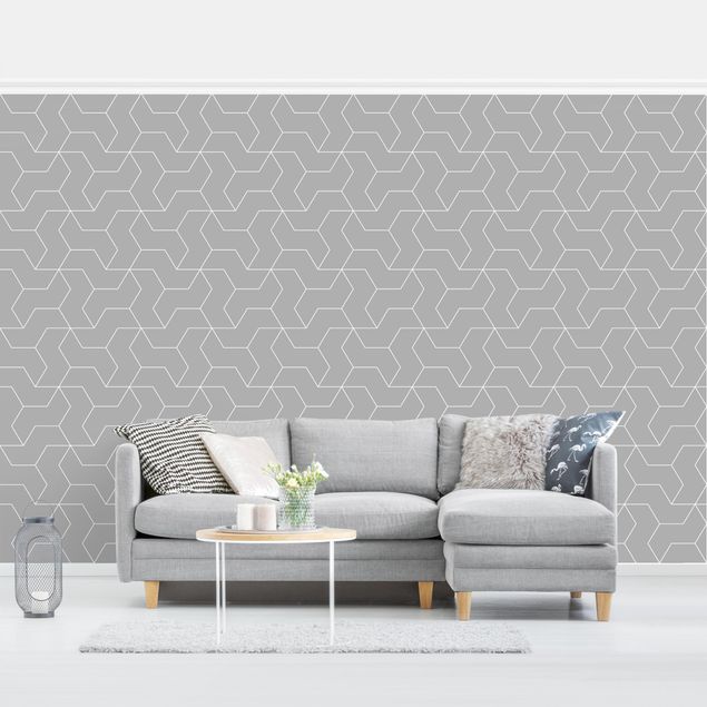 Wallpapers Three-Dimensional Structure Line Pattern
