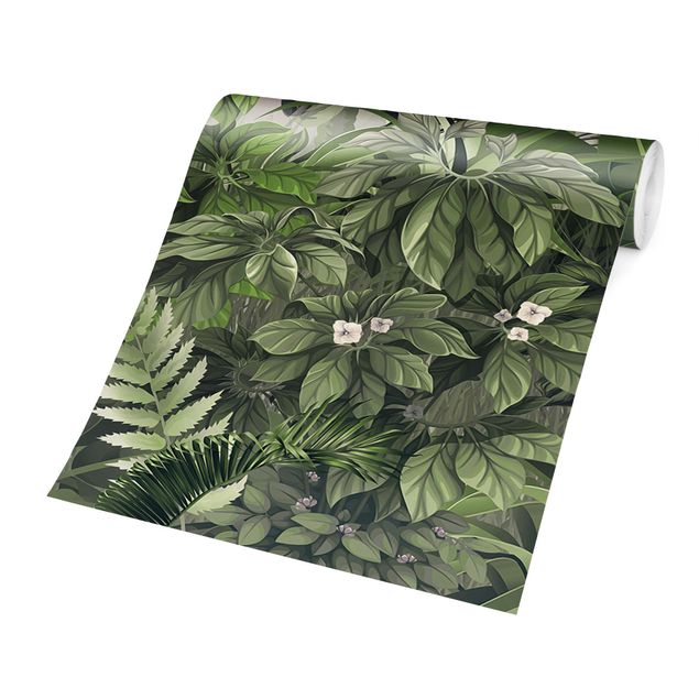 Wallpaper - Jungle Plants In Green