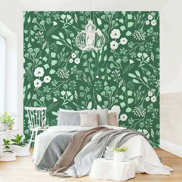 Wallpapers Fragrant Field Of Flowers In Green