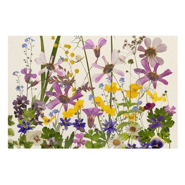 Natural canvas print - Fragrant Flower Meadow - Landscape format 3:2