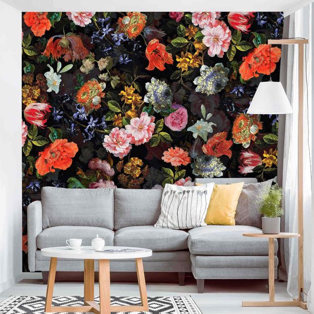 Wallpaper - Dark Flower Bouquet