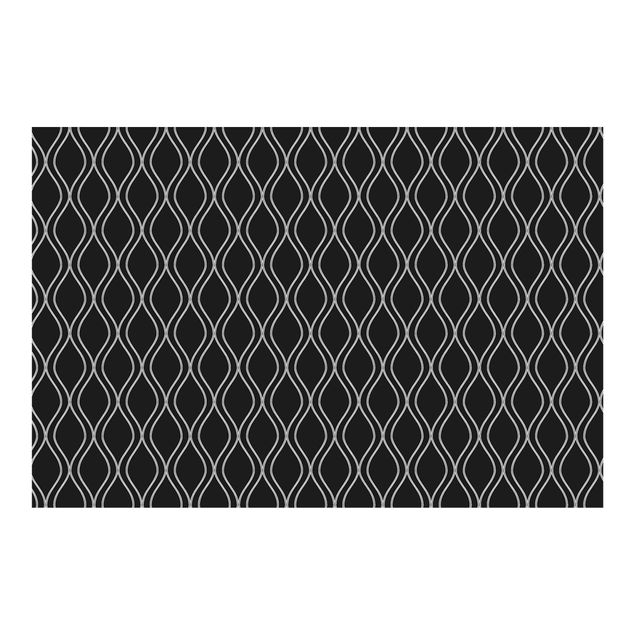 Wallpaper - Dark Retro Pattern With Grey Waves
