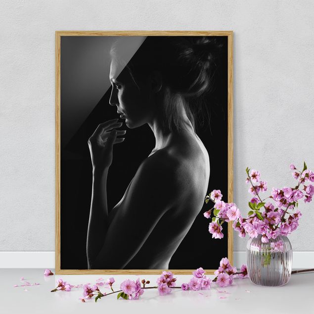 Framed poster - Woman Lost In Thoughts