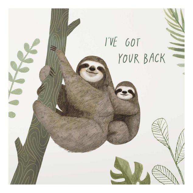 Glass print - Sloth Sayings - Back