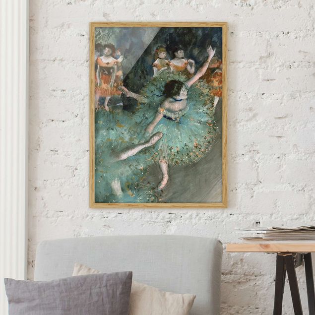 Framed poster - Edgar Degas - Dancers in Green