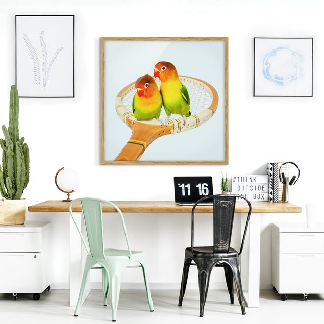 Framed poster - Tennis With Birds
