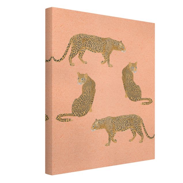 Canvas print - Illustration Leopard Pink Painting