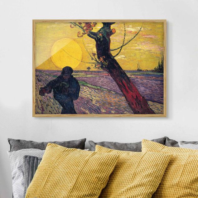 Framed poster - Vincent Van Gogh - Sower With Setting Sun