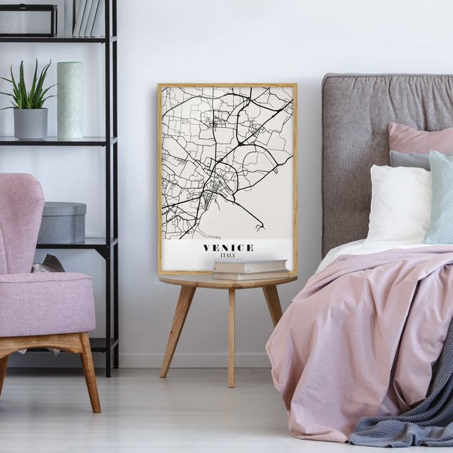 Framed poster - Venice City Map - Classic