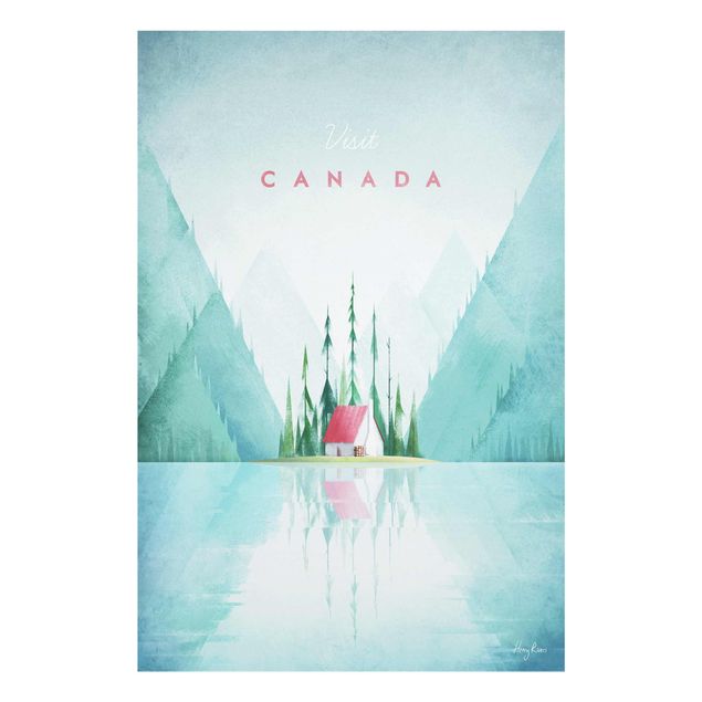 Glass print - Travel Poster - Canada
