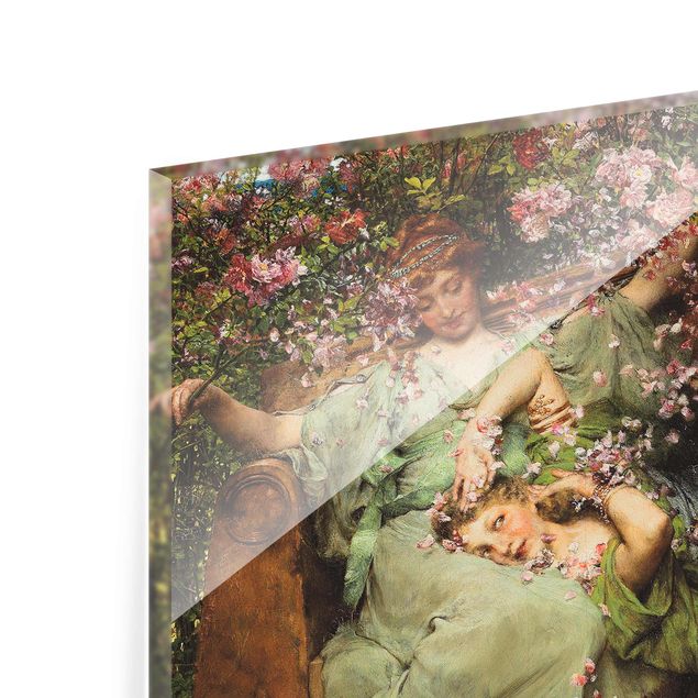 Glass print - Sir Lawrence Alma-Tadema - The Rose Garden