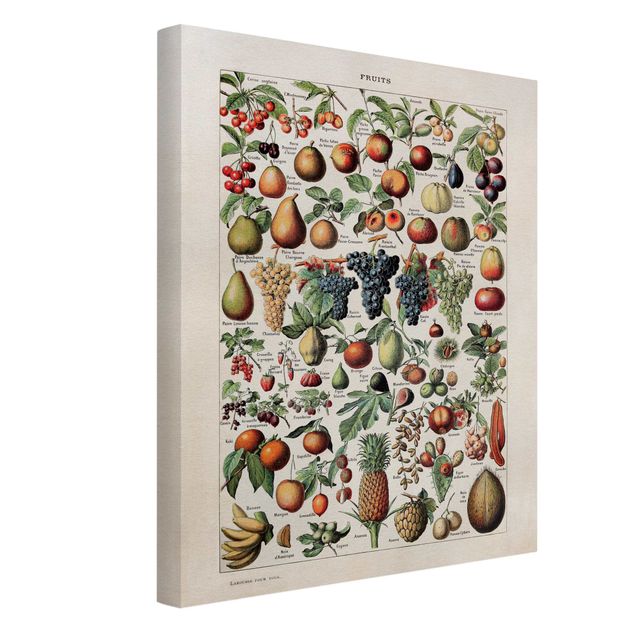 Print on canvas - Vintage Board Fruits