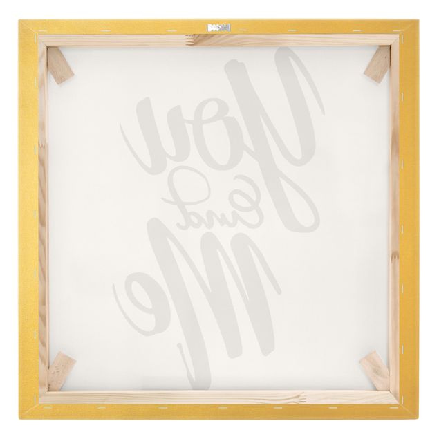 Canvas print gold - You and me