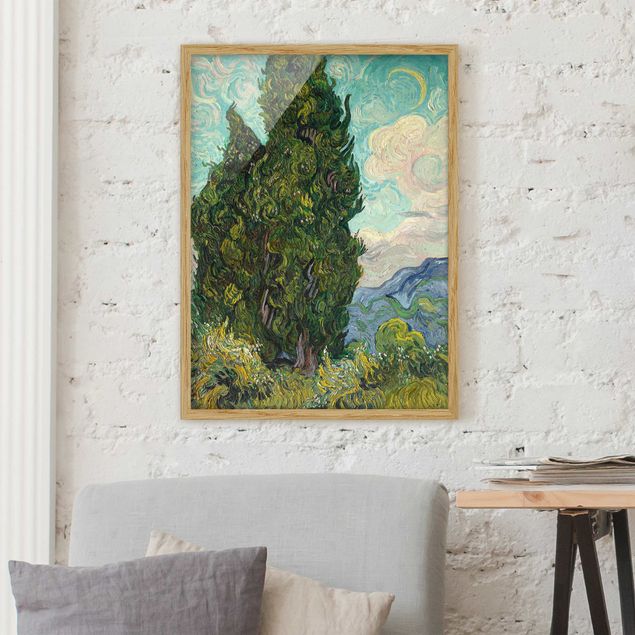 Framed poster - Vincent van Gogh - Cypresses