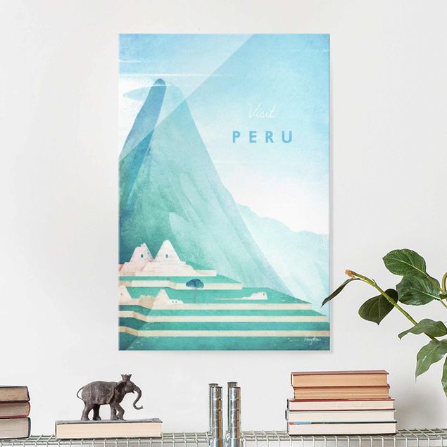 Glas Magnetboard Travel Poster - Peru