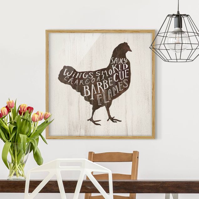 Framed poster - Farm BBQ - Chicken
