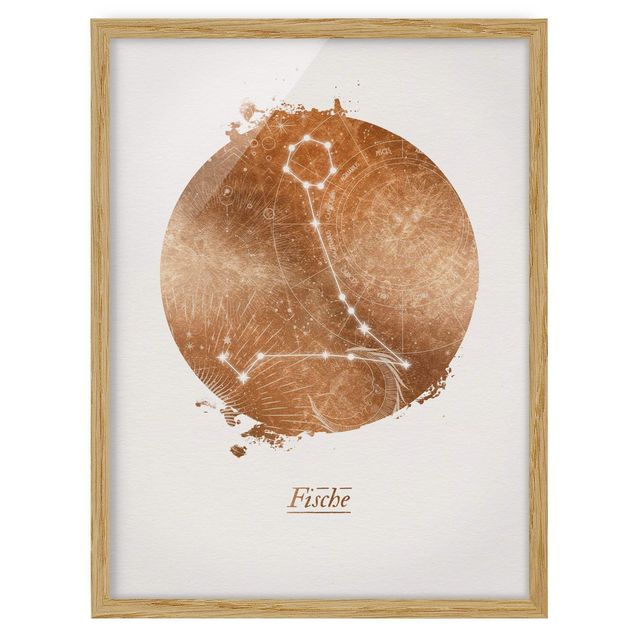 Framed poster - Pisces Gold