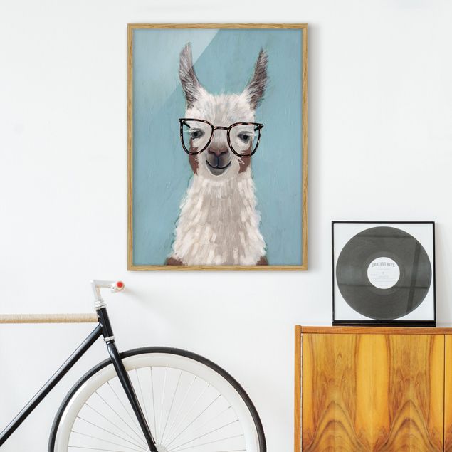 Framed poster - Lama With Glasses II