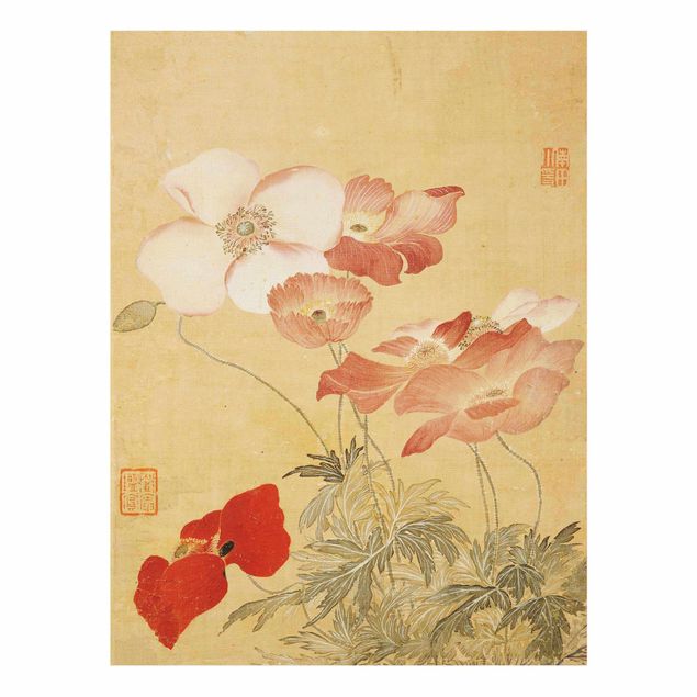 Glass print - Yun Shouping - Poppy Flower