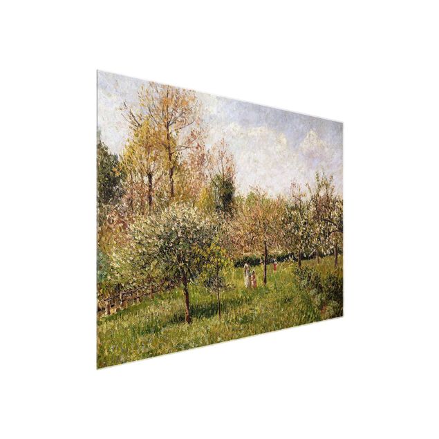 Glass print - Camille Pissarro - Spring In Eragny