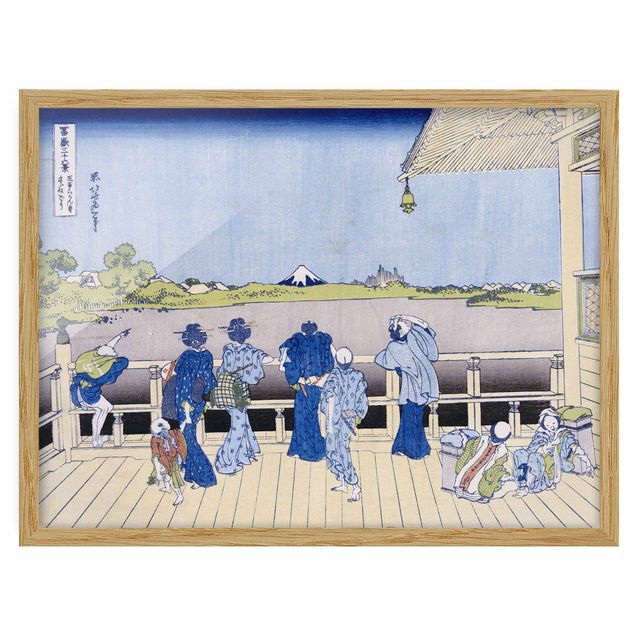 Framed poster - Katsushika Hokusai - The Sazai Hall in the Rakanji Temple