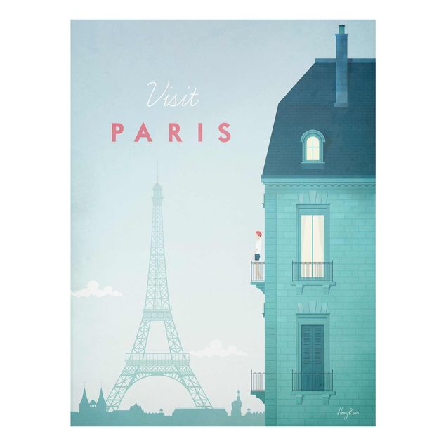 Glass print - Travel Poster - Paris