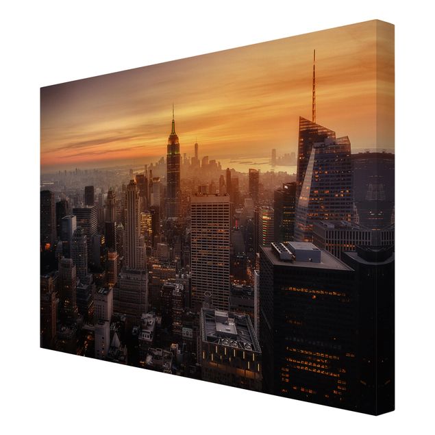 Print on canvas - Manhattan Skyline Evening