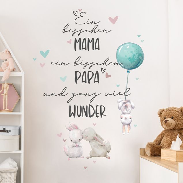 Wall decals quotes A bit of mom a bit of dad