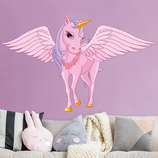 Wall stickers animals Unicorn with wing