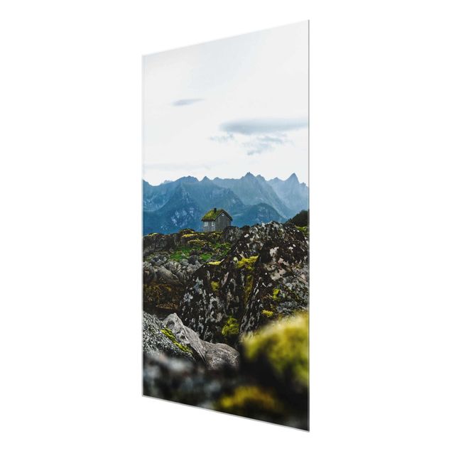 Glass print - Desolate Hut In Norway