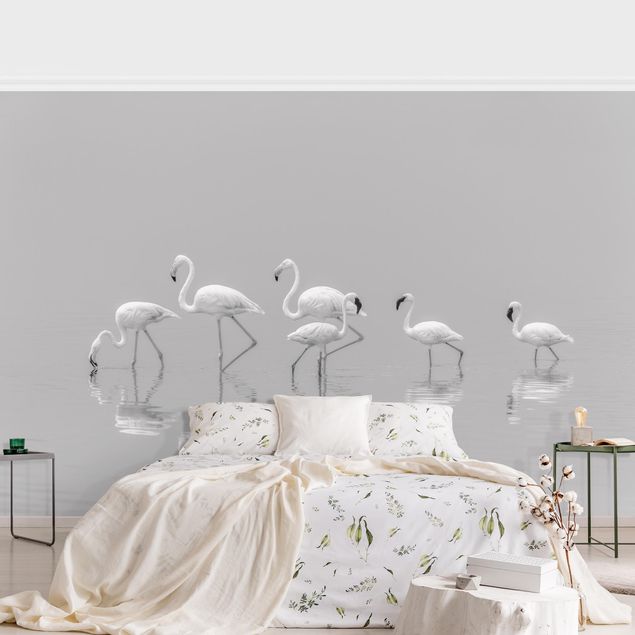 Wallpaper - Elegant Flamingos