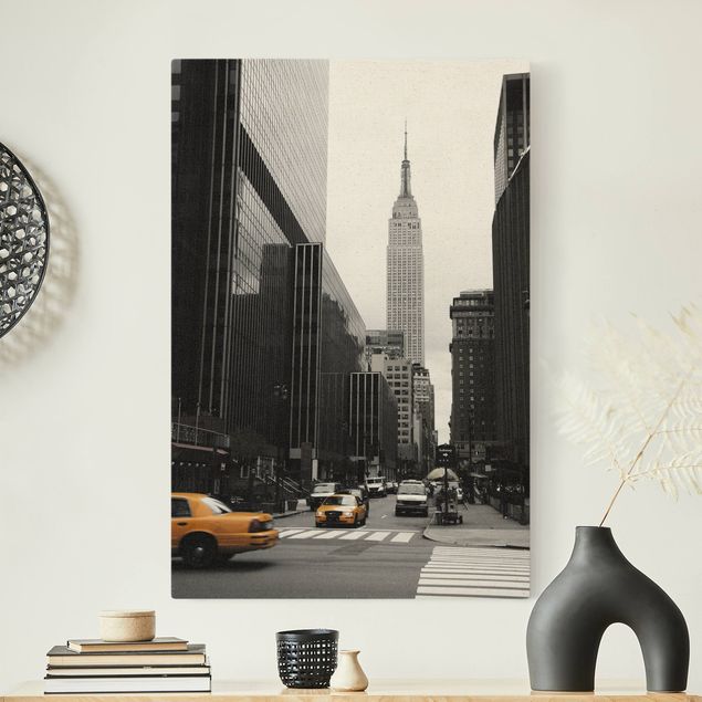 Natural canvas print - Empire State Building - Portrait format 2:3