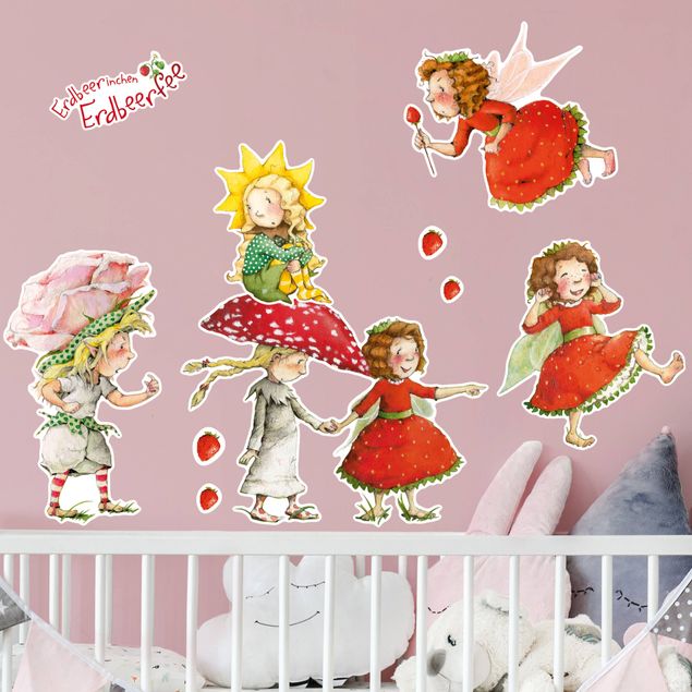 Tinkerbell wall stickers Strawberrings Strawberry Faire - Strawberats, Ida and Eleni Sticker Set