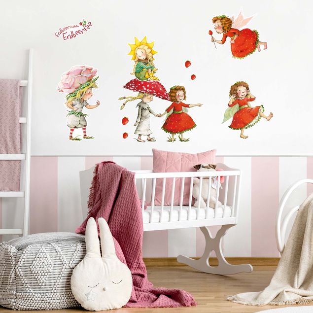 Wall art stickers Strawberrings Strawberry Faire - Strawberats, Ida and Eleni Sticker Set