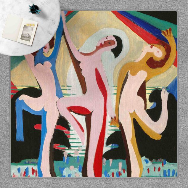 Woven rugs Ernst Ludwig Kirchner - Flower Dance
