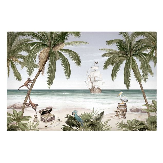 Print on canvas - Conquest of the Caribbean - Landscape format 3:2