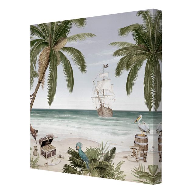 Print on canvas - Conquest of the Caribbean - Square 1:1