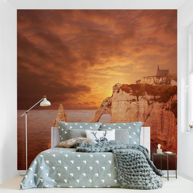 Wallpaper - Etretat Sunset Cliffs