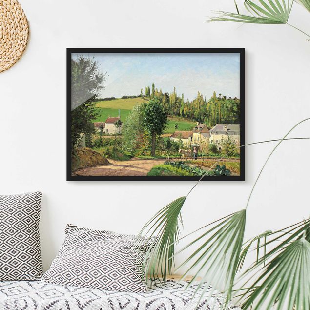 Framed poster - Camille Pissarro - Hamlet In The SurRolling Hillss Of Pontoise