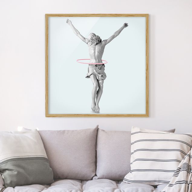 Framed poster - Jesus With Hula Hoops
