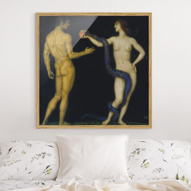 Framed poster - Franz von Stuck - Adam and Eve