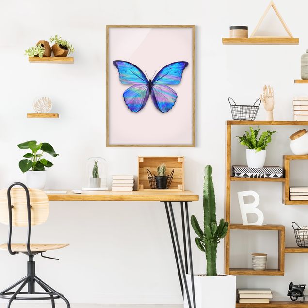 Framed poster - Holographic Butterfly