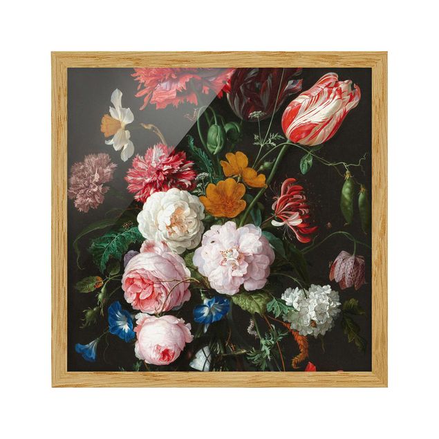 Framed poster - Jan Davidsz De Heem - Still Life With Flowers In A Glass Vase