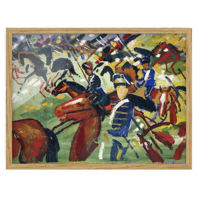 Framed poster - August Macke - Hussars On A Sortie