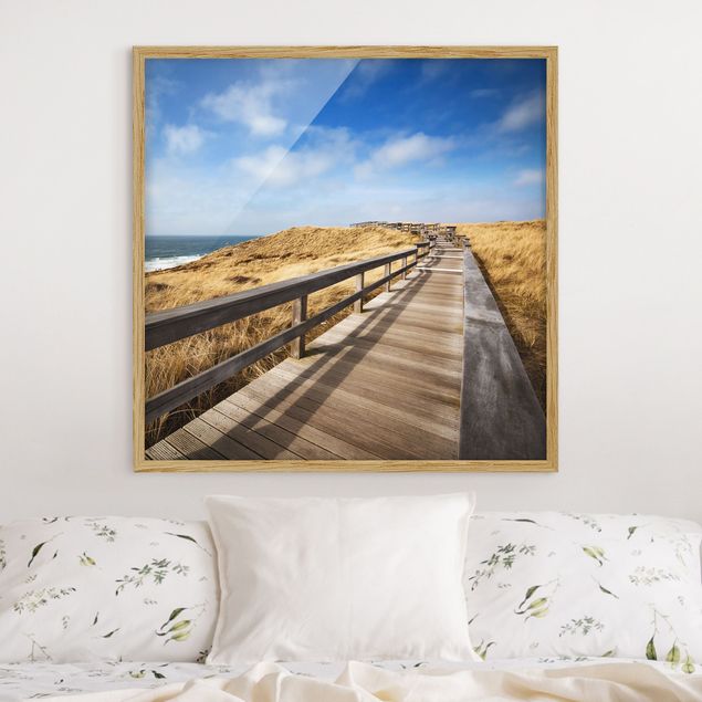Framed poster - Stroll At The North Sea