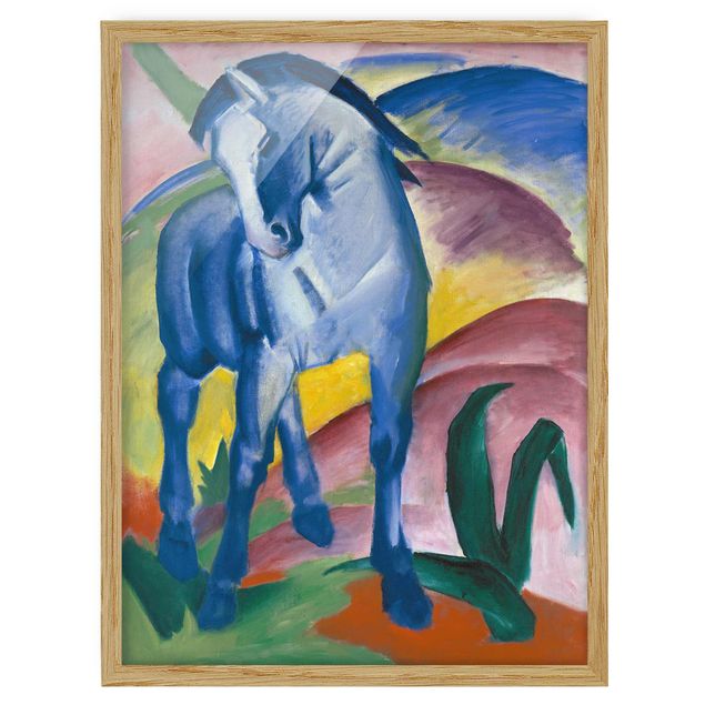 Framed poster - Franz Marc - Blue Horse I